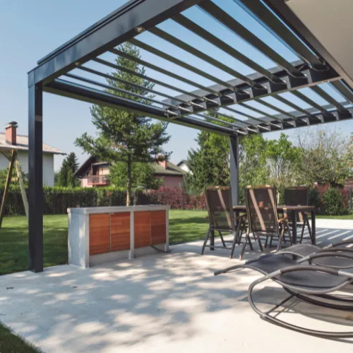 techos estructura de porteria en mostoles